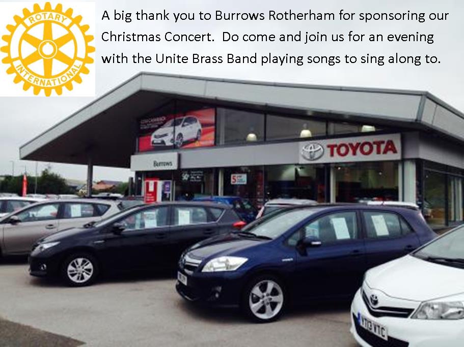 Burrows support the Christmas Concert at Talbot Lane Methodist Church