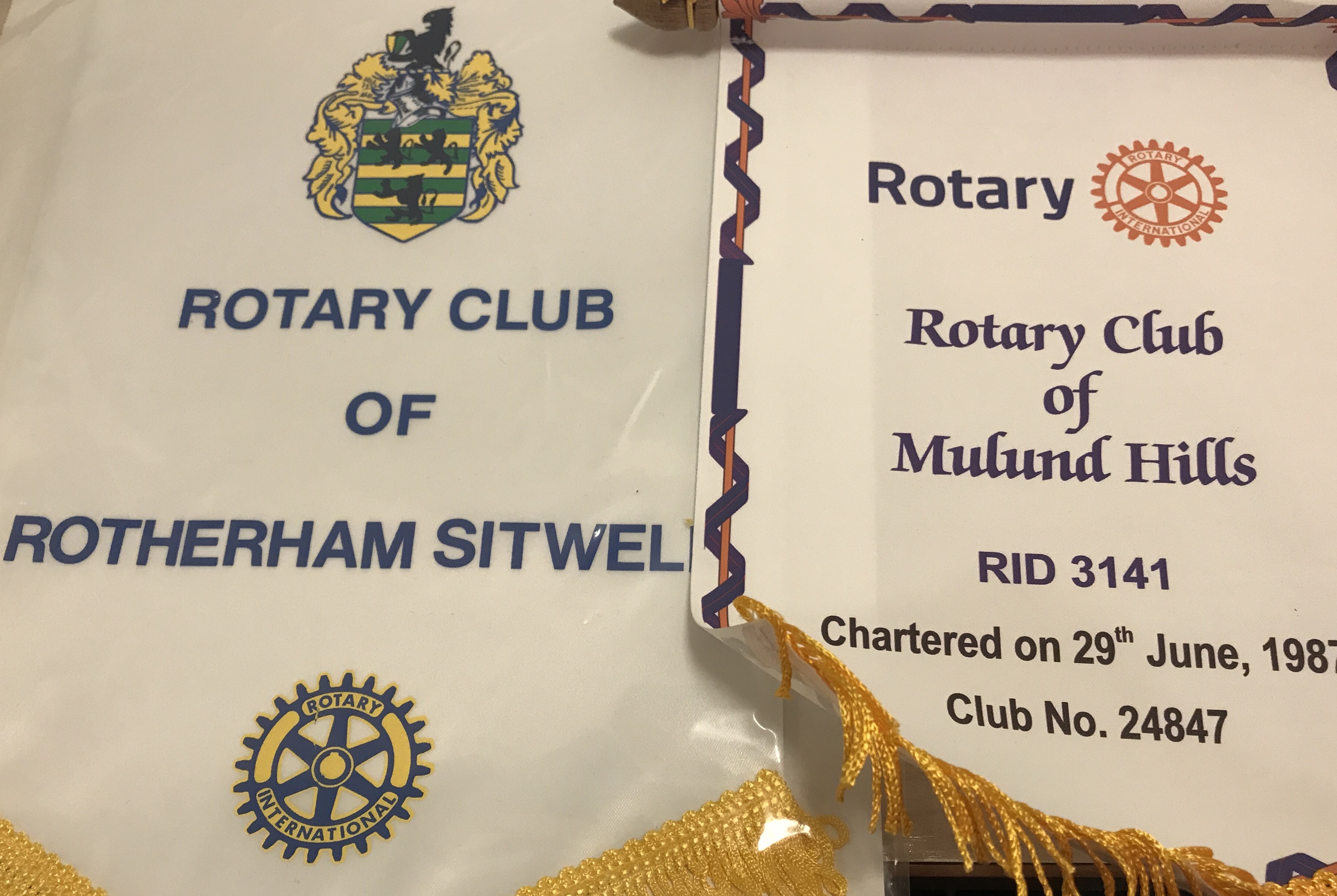 Exchange of Club Banners 