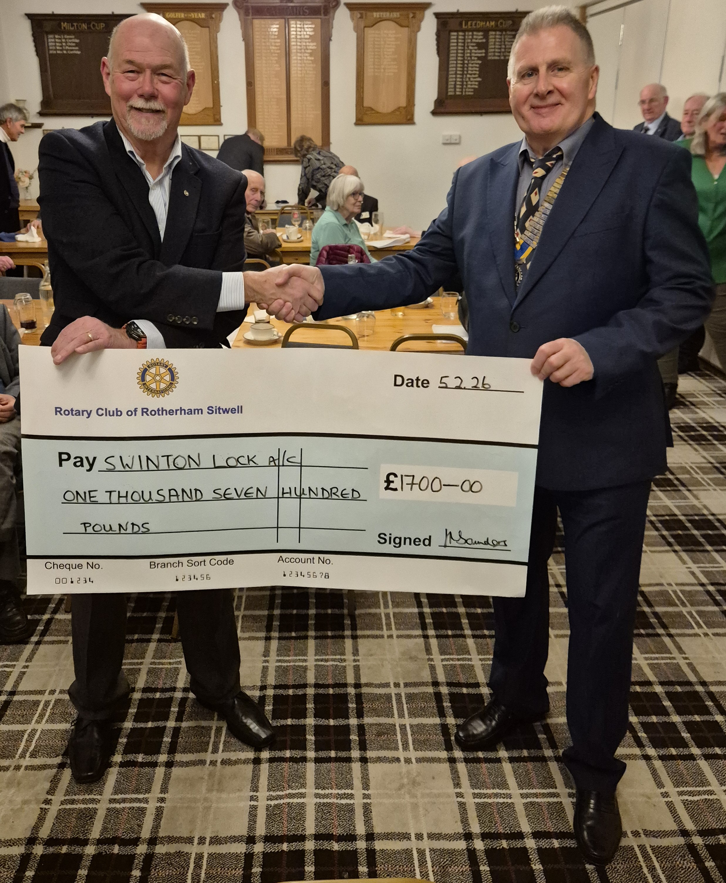 A Big Thank You From Rotherham Sitwell Rotary.