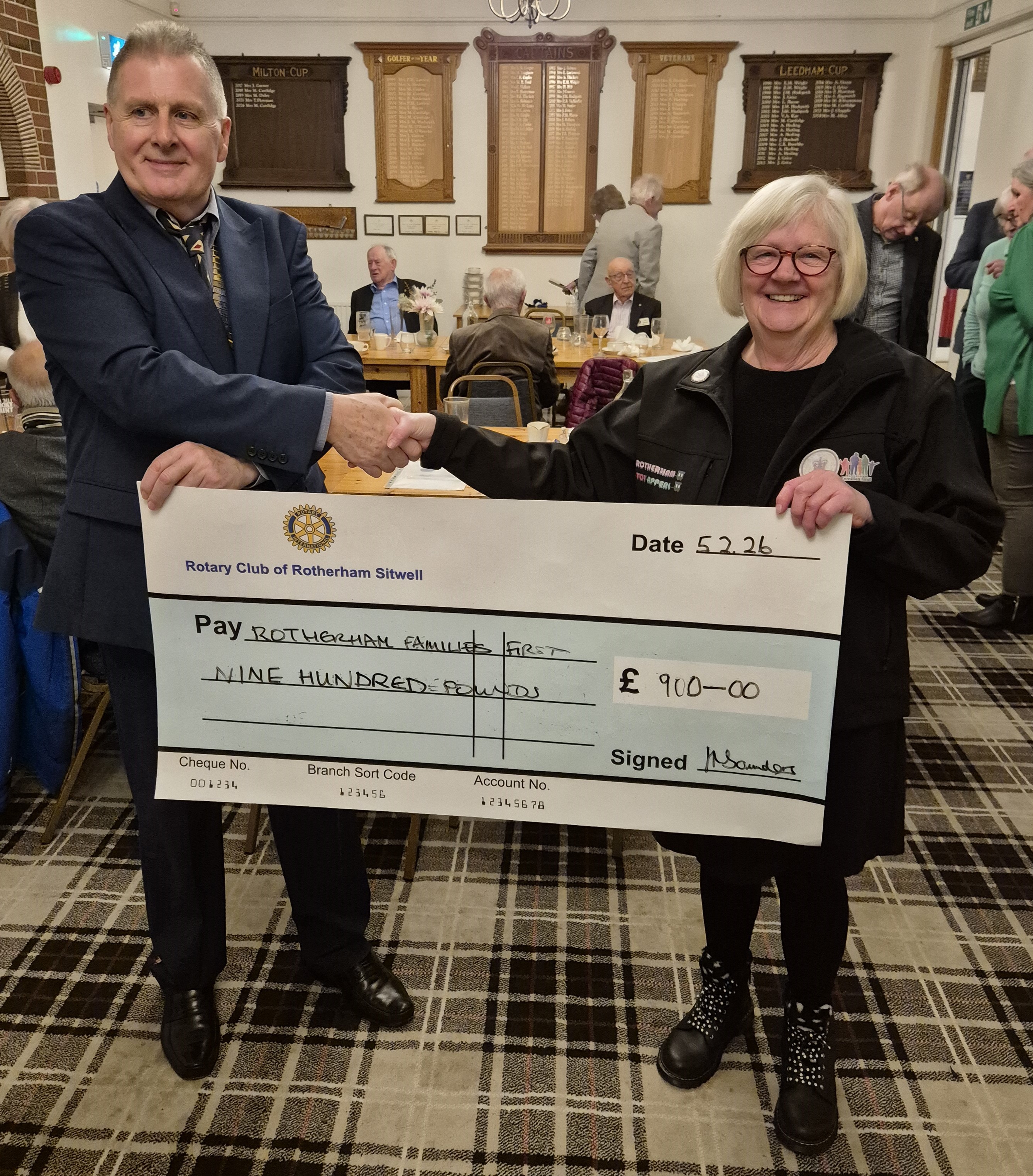 A Big Thank You From Rotherham Sitwell Rotary.