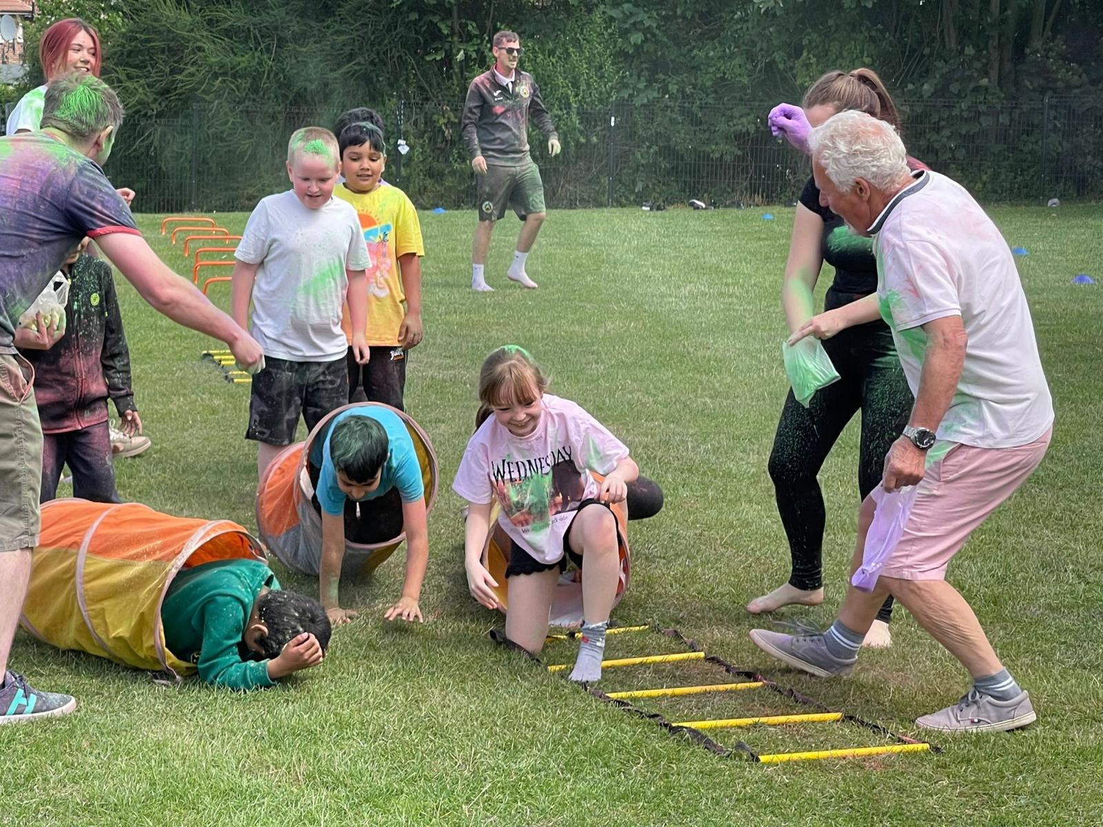 The kids and Rotarians had a great time 
